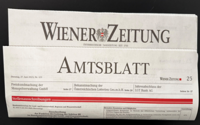 Pflichtveröffentlichung für Unternehmen in der Wiener Zeitung abgeschafft